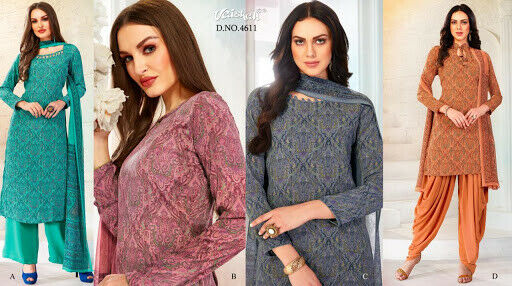 VAISHALI ETHNIC BEAUTY 4600 SERIES CRAPE VAISHALI SUITS 4611