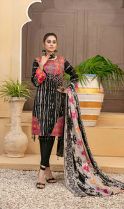 TAWAKKAL NAINA LINEN PRINT(ORIGINAL WINTER WEAR)-BLACK