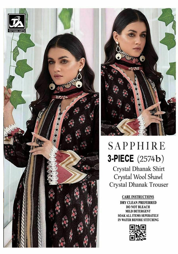 SAPPHIRE KHADDAR- BLACK