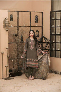 TAWAKKAL FABRICS AANGAN - BROWN