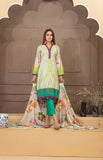 TAWAKKAL NAINA LINEN PRINT(ORIGINAL WINTER WEAR)-LIGHT GREY & GREEN