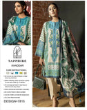 SAPPHIRE KHADDAR- GREY AND TURQUOISE