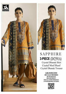 SAPPHIRE KHADDAR- MUSTARD