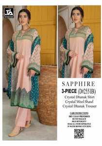 SAPPHIRE KHADDAR- PEACH BEIGE