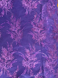 Beautiful Designer Embroidered Net - PURPLE