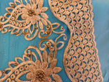 Beautiful Designer Embroidered Net - LIGHT BLUE