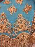 Beautiful Designer Embroidered Net - LIGHT BLUE